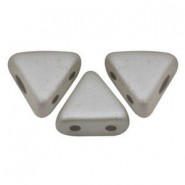 Cuentas de vidrio Kheops® par Puca® - Pastel light grey/silver 02010/25028